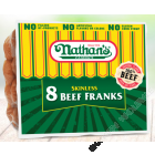 NATHAN'S - SKINLESS 8 BEEF FRANKS